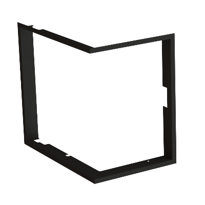 Rama montażowa 1x90° czarna BeF Therm (V) 6 CP/CL, – z lewej strony