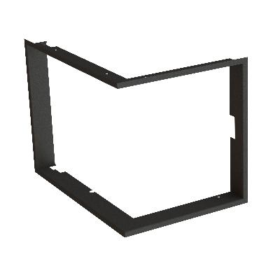 Rama montażowa 1x90° głębokość 80mm, czarna, BeF Therm (V) 8 CP/CL – z lewej strony